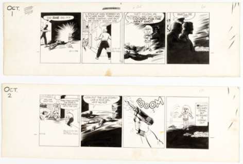 Chester Gould Dick Tracy Consecutive Daily Comic Strips Original Art Group of 4 (Chicago Tribune, 1948). (Total: 4 Original Art) | Heritage