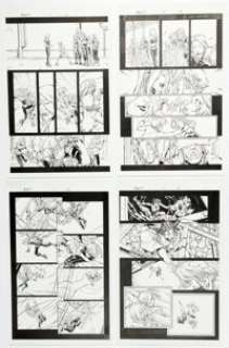 Patrick Scherberger and Norman Lee GeNext #5 Story Pages 12-15 Original Art Group of 4 (Marvel, 2008). (Total: 4 Original Art)