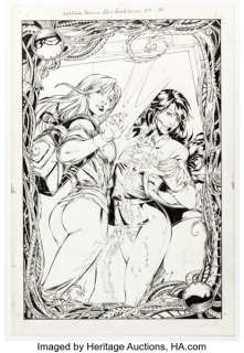 Adriana Melo and Mariah Benes Witchblade #101 Danielle Baptiste (Witchblade) First Appearance Splash Page 12 Original Art (Image/Top Cow, 2006). | Heritage