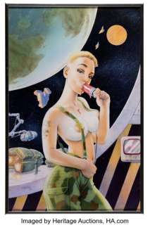 Richard Moore Sizzle #23 Cover Painting Original Art (NBM, 2004).