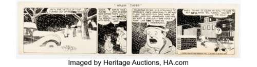 Roy Crane Wash Tubbs Daily Comic Strip Original Art dated 2-23-38 (NEA Service, Inc., 1938). | Heritage