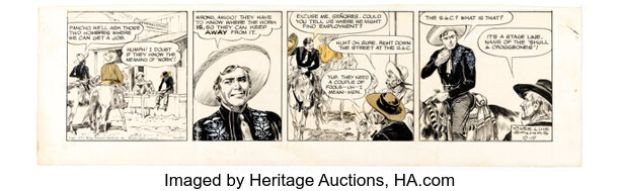 José Luis Salinas Cisco Kid Daily Comic Strip Original Art dated 10-19-51 (King Features Syndicate, 1951). | Heritage