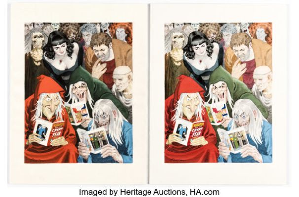 Johnny Craig - EC Comics Advertising Painting Original Art and Color Copy (undated). (Total: 2 Items) | Heritage
