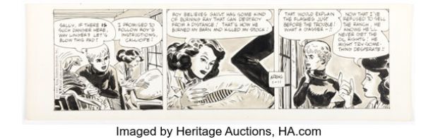 Mike Arens Roy Rogers Daily Comic Strip Original Art dated 1-11-61 (King Features Syndicate, 1961).