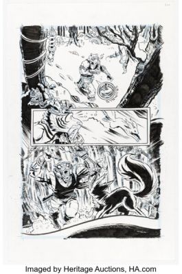 Aaron Conley - Sabertooth Swordsman Story Page Original Art (undated).