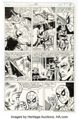 Jim Mooney and Frank Springer The Spectacular Spider-Man #34 Story Page 11 Original Art (Marvel, 1979). | Heritage