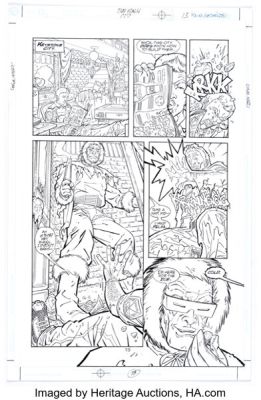 Scott Kolins and Doug Hazlewood The Flash #177 Story Page 13 Original Art (DC, 2001).