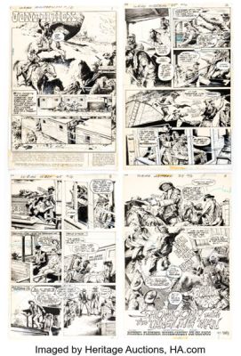 Noly Panaligan Weird Western Tales #25 Jonah Hex "Showdown with the Dangling Man" Complete 20-Page Story Original Art (DC, 1974). (Total: 20 Movie Posters) | Heritage