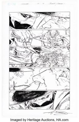 Brett Booth and Adelso Corona Gunslinger Spawn #24 Story Page 16 Original Art (Image, 2023). | Heritage