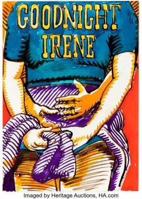 Justin Green "Goodnight Irene" Mini-Comic Unpublished Cover Original Art (c. 1973). | Heritage