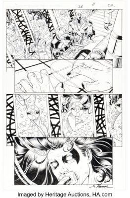 Scott Hanna [Claude St. Aubin printed blue lines] R.E.B.E.L.S. #26 Lobo Story Page 11 Original Art (DC, 2011). | Heritage
