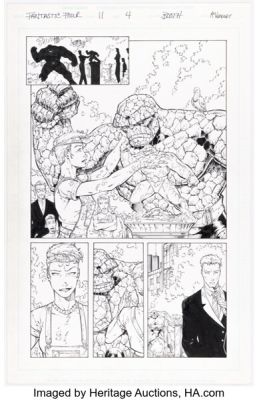Brett Booth and Tom McWeeney Fantastic Four #11 Story Page 4 Original Art (Marvel, 1997).