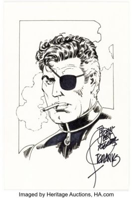 Jim Steranko - Nick Fury Sketch Original Art (undated). | Heritage