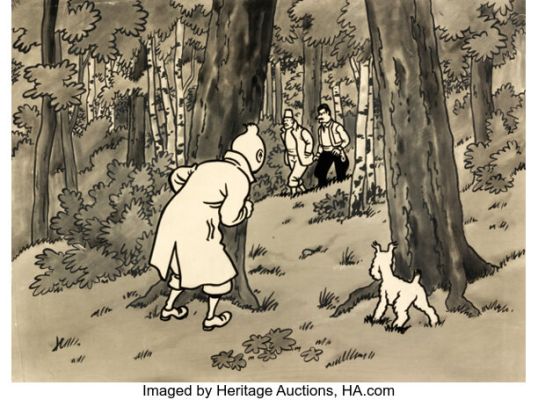 Hergé Studio The Adventures of Tintin: King Ottokar’s Scepter Story Page 514 Original Art (B.R.T., 1953). | Heritage