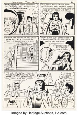 Bob Bolling and Joe SInnott Sabrina, the Teenage Witch #14 Story Page 2 Original Art (Archie, 1973). | Heritage
