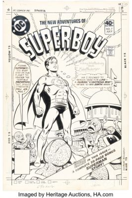 Kurt Schaffenberger and Dave Hunt The New Adventures of Superboy #7 Cover Original Art (DC, 1980). | Heritage