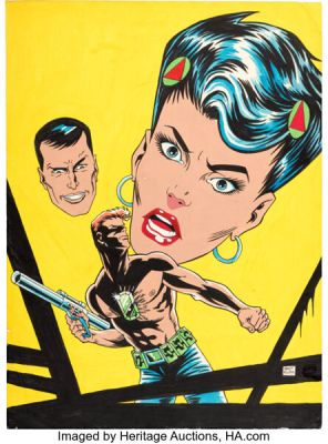 Brett Ewins 2000 AD Prog #831 Back Cover Painting Original Art (Fleetway Publications, 1993). | Heritage
