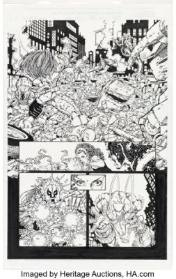 George Pérez and Al Vey Avengers #14 Pagan First Appearance Issue Story Page 15 Original Art (Marvel, 1999). | Heritage