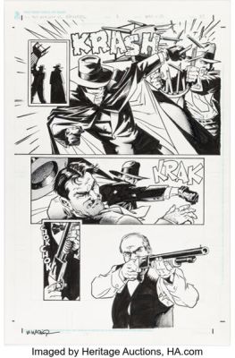 Matt Wagner Grendel vs. the Shadow #1 Story Page 33 Original Art (Dark Horse, 2014). | Heritage