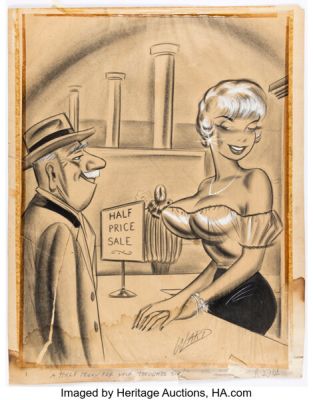 Bill Ward Humorama Single Panel Gag Cartoon Illustration Original Art (Humorama, 1957). | Heritage