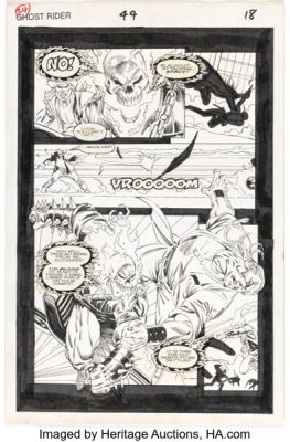 Ron Garney and Chris Ivy Ghost Rider #44 Story Page 18 Original Art (Marvel, 1993). | Heritage