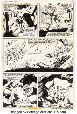 George Tuska and Vince Colletta Iron Man #49 Super-Adaptoid Story Page 15 Original Art (Marvel, 1972). | Heritage
