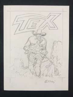 Tex - Preliminare copertina Oscar Mondadori - Page volante | Catawiki