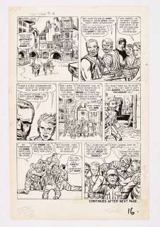 Sgt Fury #2 pg 16 (1963) original artwork by Jack Kirby. Indian ink on… | Comic Book Auctions ltd