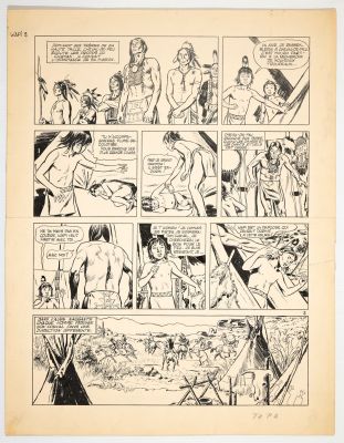 Cuvelier - Wapi,... | Lot 97 - CUVELIER - Wapi, planche n°2 du récit « Wapi et le... | Tessier Sarrou