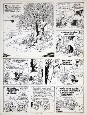 Macherot - Sibylline,... | MACHEROT - Sibylline, planche n°1 à l’encre de Chine... | Tessier Sarrou