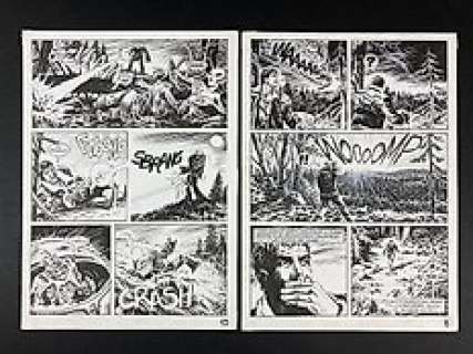 Giovanni Bruzzo - Brad Barron - 2x tavole originali - EO 