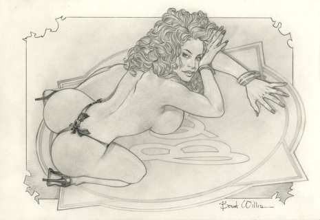 W. Bondi - illustrazione originale - etichette "Le sbirrine" - Page volante | Catawiki