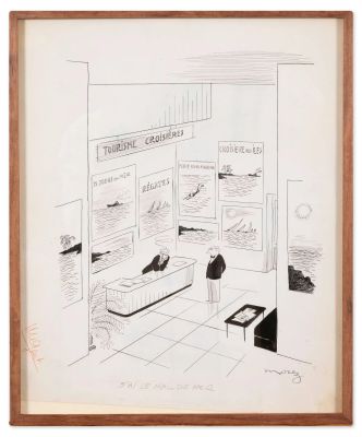 Henri Morez (1922-2017) J’ai... | Lot 12 - Henri MOREZ (1922-2017) J’ai le mal de mer. Encre et... | Drouot Estimations
