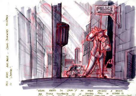 Guarnido, Juanjo & Canales, Juan Diaz - BLACKSAD Crayonné au crayon et layout