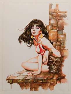 Pepe Gonzalez signed original â€œVampirellaâ€ illustration. | Profiles in History
