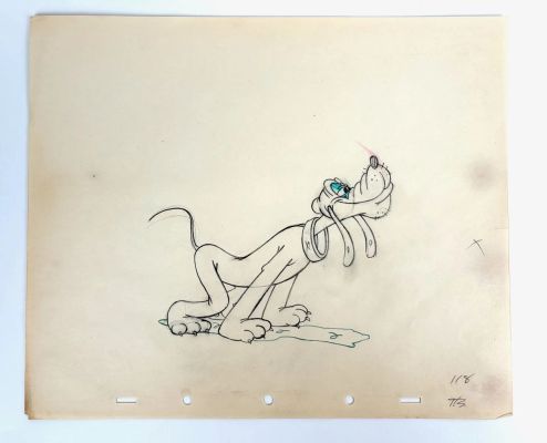 Animation Disney Pluto Dessin... | Lot 13 - ANIMATION DISNEY Pluto Dessin original d’animation... | Vermot et Associés