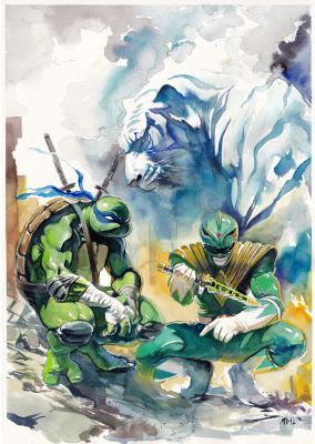 Ito - Mighty Morphin Power Rangers / Teenage Mutant Ninja Turtles III #4 Cover