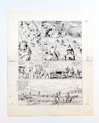 Blanc-Dumont, Michel (Né En 1948) | Lot 2 : Jonathan Cartland, Tome 2, Dernier convoi pour l’Oregon, planche 36. | misc / divers