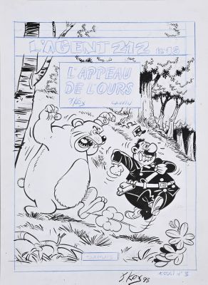 KOX, Daniel (né... - Lot 182 - KOX, Daniel (né en 1952) L’Agent 212. Encre de Chine...