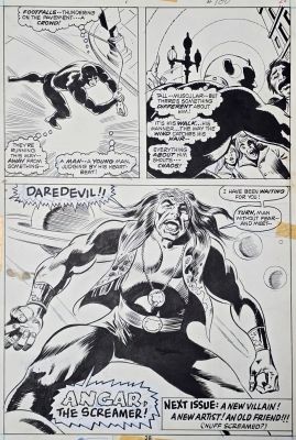 Tavola originale Gene Colan Daredevil # 100 pg. 28 | Venere Comic Art