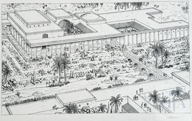 Henin / Les Voyages D’alix. Double Planche Originale Pour Les Pages N°40 Et N°41 de L’album T14 "Jérusalem". Superbe Qualité D’exécution Pour Cette Vue Architecturale Qui Fourmille de Détails Et Qui Illustra La Maîtrise Technique de Ce Digne Successeur de Jacques Martin. Encre de Chine Signé Vers 2002. Rare. Tbe+. ! 73 X 50 Cm ! | Lot 582 : Henin / Les voyages d’Alix. Double planche originale pour les pages… | Dagoty