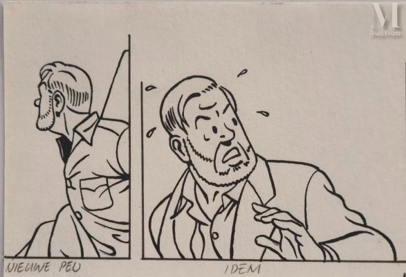 Berserik, Teun (Né En 1955) | Lot 4 : Etude pour Blake & Mortimer : le professeur Mortimer | Millon