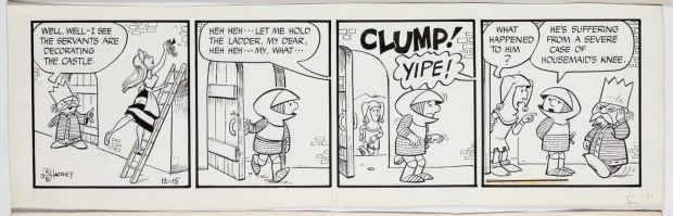 Sir Bagby Rick Hackney and Bill Hackney Original Ink Daily Comic Strip Art Signed BB05 | Charles Scott Gallery