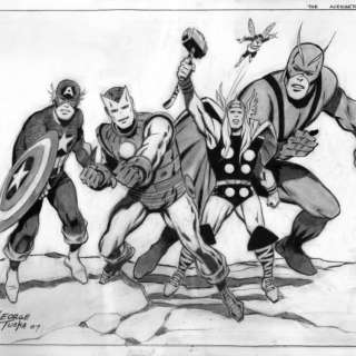 George Tuska | The Avengers sketch | Panel Gallery