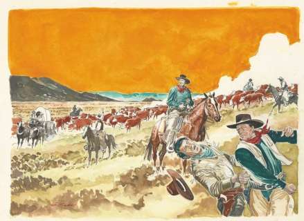 Giovanni Ticci - original cover "Fiume Rosso" - Loose page - (1988) | Catawiki