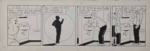 Original Daily Strip Carl Gubert The Berrys 3-24-1958 | Venere Comic Art