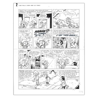 Pierre Seron | Les Petits Hommes - Vingt-Mille Lieux Sous les Terres - Planche originale 2 | Achetez de l’Art