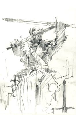 Ito | Corpse Knight #4 Cover Pencil Prelim | Kirby’s Comic Art