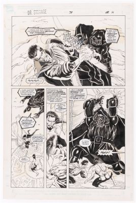 Lot 70 - DOCTOR STRANGE, SORCERER SUPREME #34 OCTOBER 1991 ORIGINAL ART PAGE BY DAN LAWLIS.