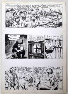 Tex - Galep - tavola originale "Il Folle Vindex" - 3x strisce assemblate - Loose page - (1957) | Catawiki